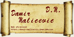 Damir Maličević vizit kartica